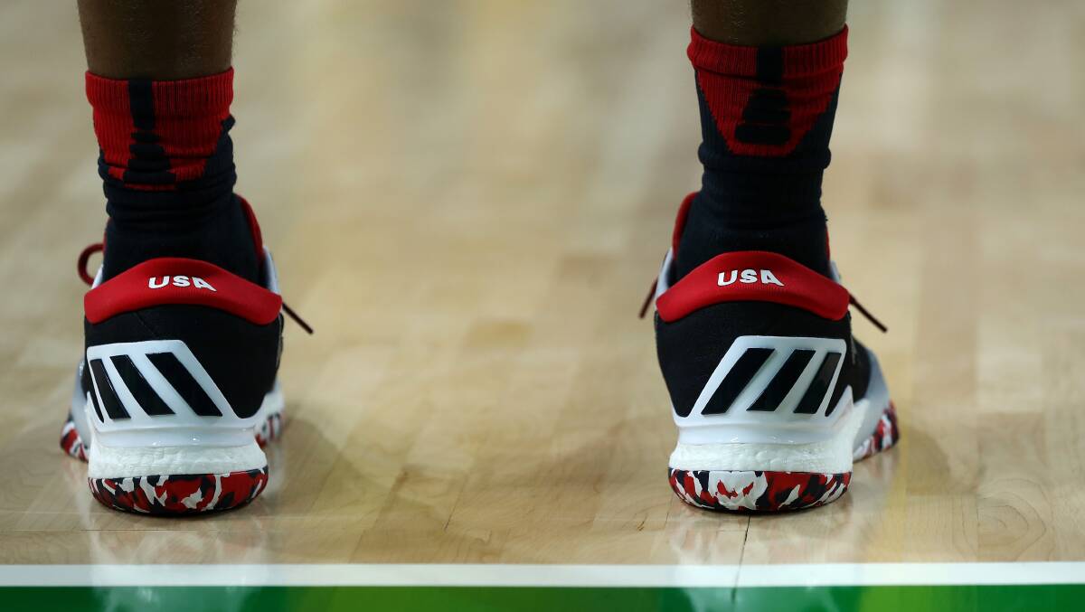 Kyle Lowry #7 of United States on court against the Boomers. Photo: Elsa/Getty Images