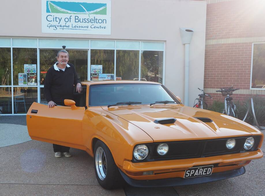 Molloy Island resident and SPARED car owner Rodney Medway. Mr Medway will bring his 1975 XB Falcon Hardtop to the indoor car show this weekend. Photo by Lily Yeang.