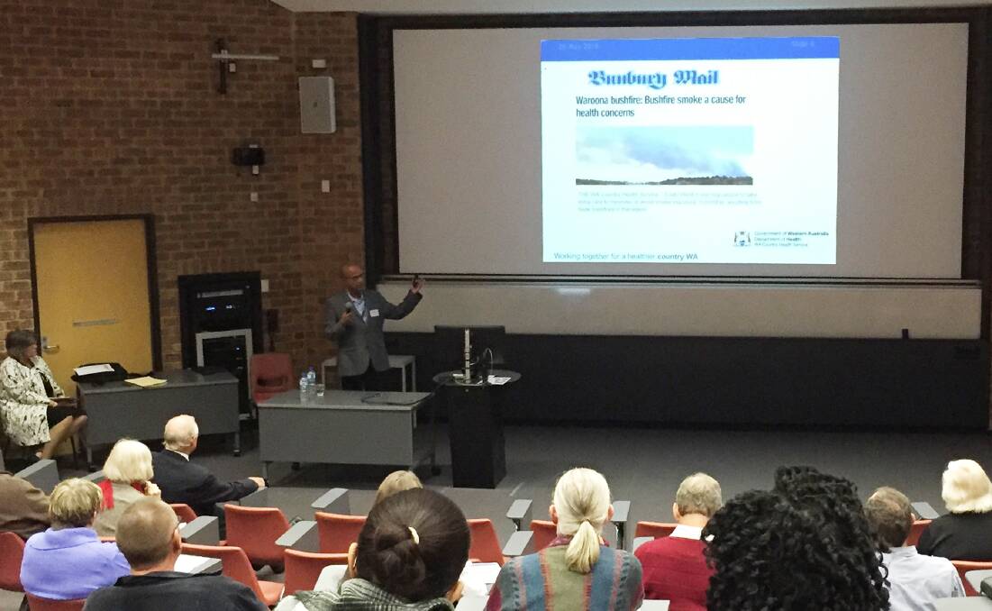 Threat: WA Country Health physician Dr Naru Pal told a SW Science Council audience that climate change is the biggest health threat of the twenty-first century. Photo: JH