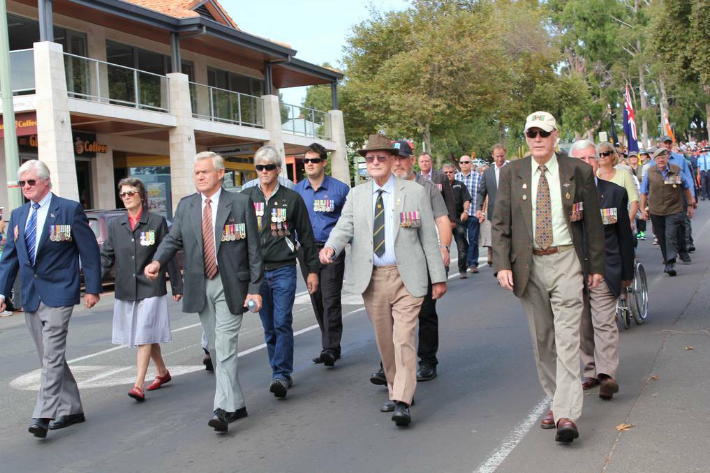 Important date: Margaret River marching for Anzac Day.