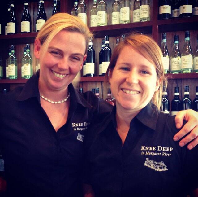 Smiling service: Knee Deep Wines, Margaret River, posted this photo of staff members Laura and Tracey.