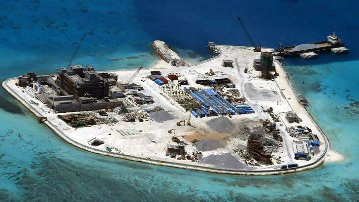 There is recent evidence Beijing has installed weapons on all seven of the islands it has built up in the South China Sea.   Photo: New York Times