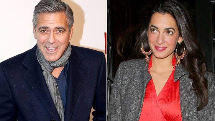 George Clooney and fiance Amal Alamuddin.