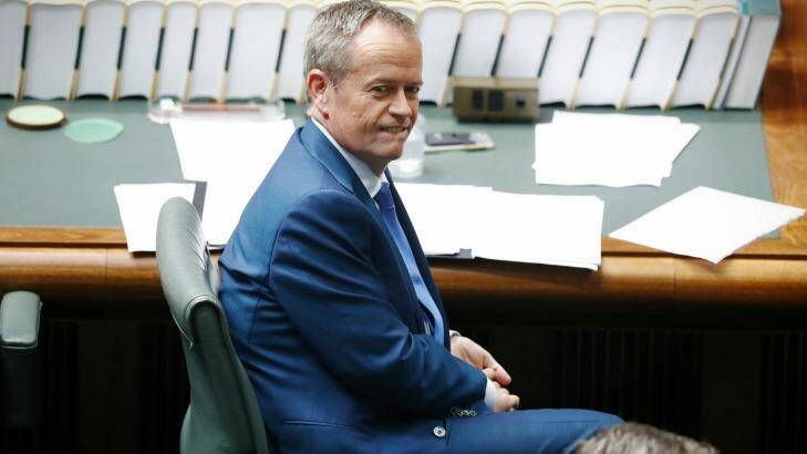 Opposition Leader Bill Shorten is facing a push by the Labor Left to commit to a "Buffett rule". Photo: Alex Ellinghausen