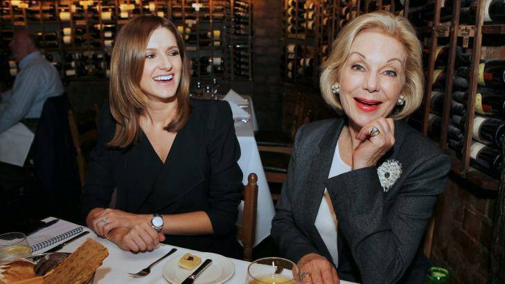 Style queen: Kate Waterhouse lunches with Ita Buttrose at Beppis, Sydney.   Photo: Brendan Esposito