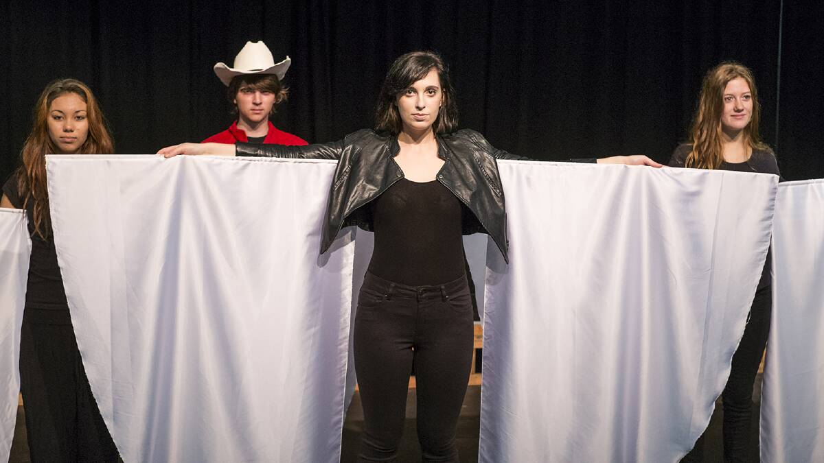 Brutal story: Margaret River Senior High School students perform The Laramie Project next Tuesday at the school s auditorium.							      Photo: Sandy Powell