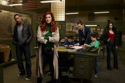 Gifted/overrun: Debra Messing stars in Nine's <i>The Mysteries of Laura</i>.