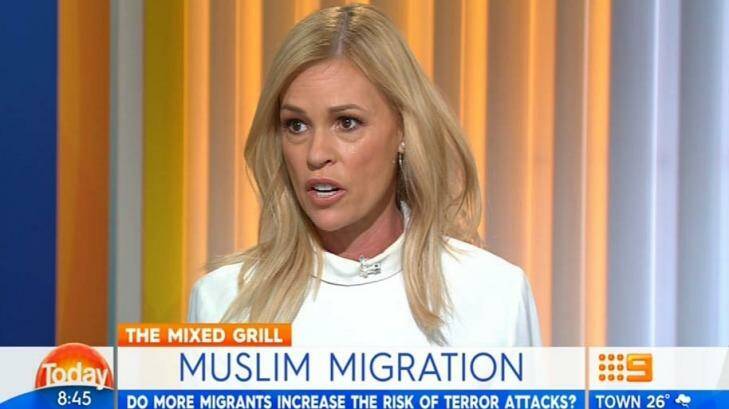 Sonia Kruger came under heavy criticism in July when she said she wanted a ban on Muslim migration to Australia. Photo: Channel Nine 