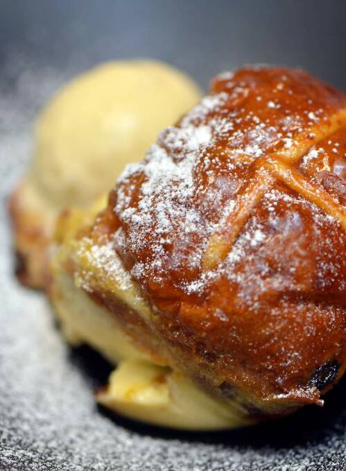 Wondering what to do with leftover hot cross buns? Try Darren Purchese's hot cross bun 'n' butter pudding <a href="http://www.goodfood.com.au/good-food/cook/easter-pudding-how-to-use-up-leftover-hot-cross-buns-20140414-36n6m.html?aggregate=513278"><b>(recipe here).</b></a> Photo: Joe Armao