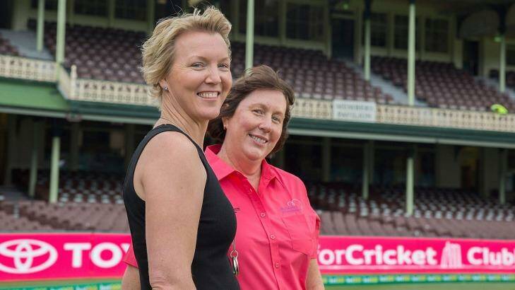 Jacinta Jamieson and her McGrath breast care nurse Maree Wylie travelled to Sydney for the Pink Test. Photo: Michele Mossop