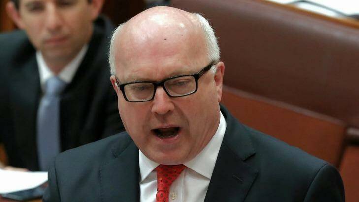 Attorney General George Brandis doesn't want who he has called released. Photo: Alex Ellinghausen