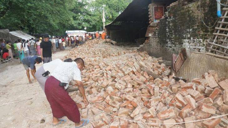 Damage from the earthquake in central Myanmar. Photo: Myanmar Ministry of Information Facebook