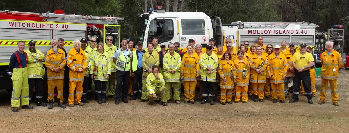 Bushfire ready: Augusta-Margaret River volunteer firefighters with District Officer Capes Danny Mosconi.