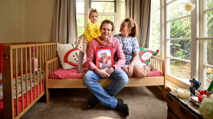 Stephen and Emma Watty with their daughter, Lena. Photo: Justin McManus