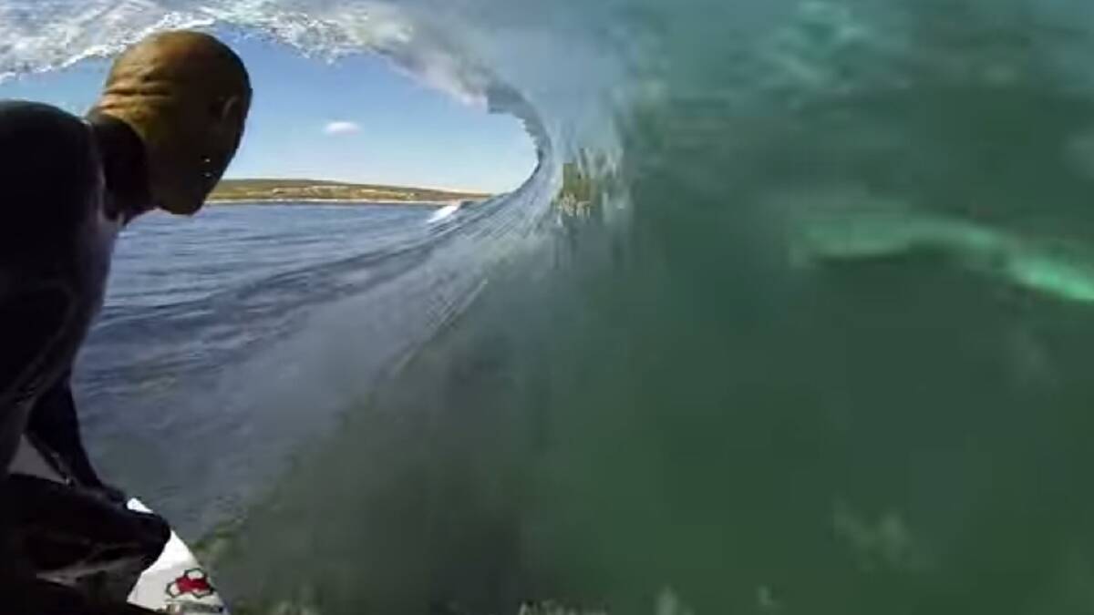Was Kelly Slater's surf at the box 'photobombed' by a shark? Watch the video footage and decide for yourself.