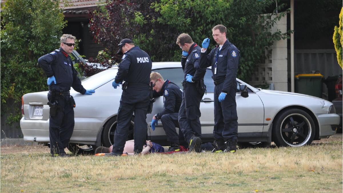 A suspected clandestine drug lab was busted by police in central Mandurah. Photo: Kate Hedley/Mandurah Mail.