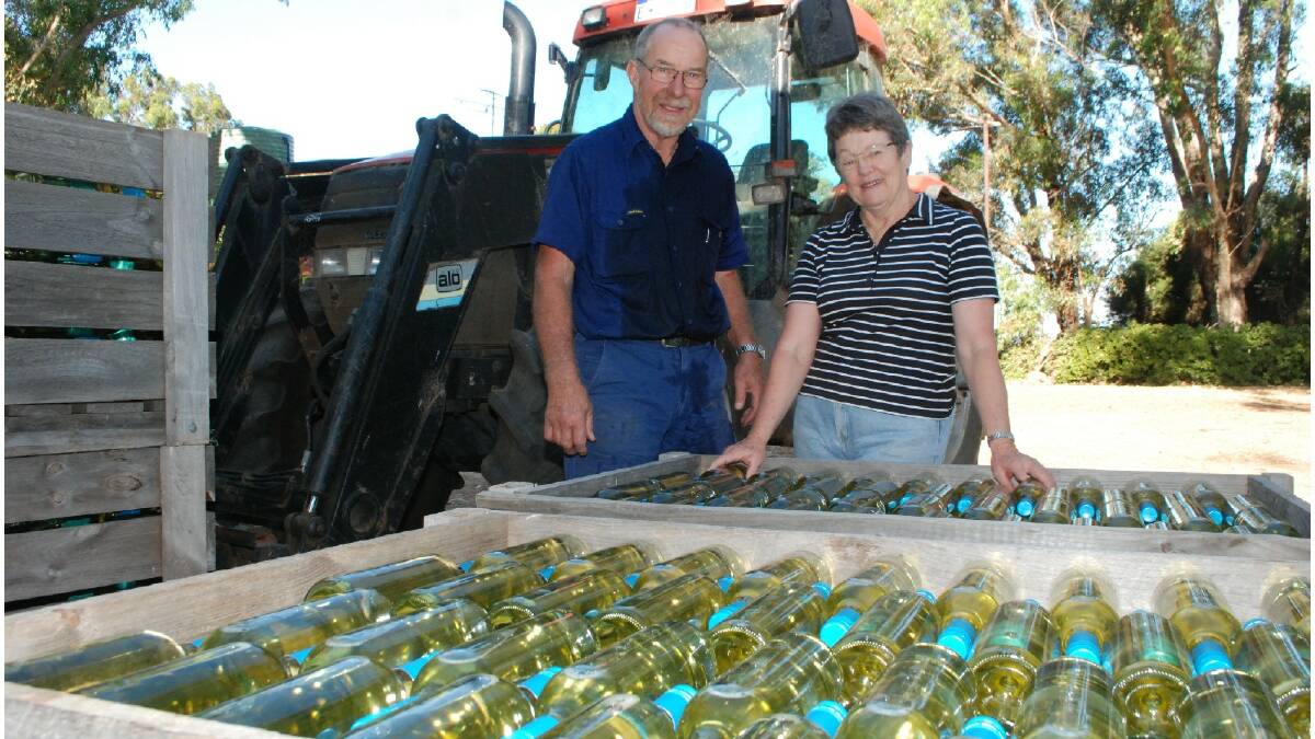 Last drop: Dalyup River Wines owners Tom and Jenny Murray are winding down production after nearly four decades of producing wine in the Esperance region. Photo: Esperance Express.