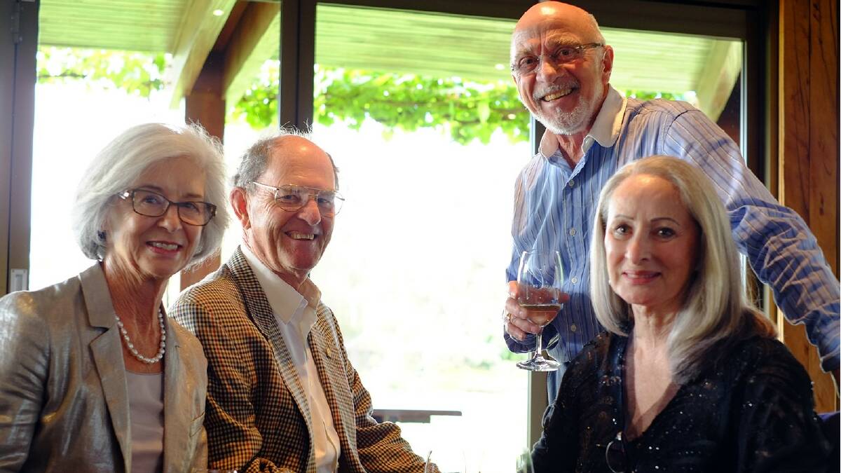 Vasse Felix Winery hosted the Australian chamber orchestra ACO2 on the weekend. Pictured are Jane Morrison, John Rigg, Jaap Poll and Margaret Poll. Photo by Sandy Powell/Margaret River Mail.