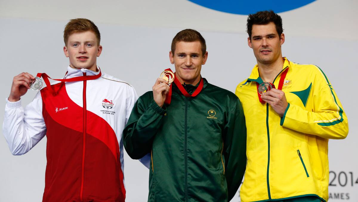 Christian Sprenger with his bronze medal. PICTURE: GETTY