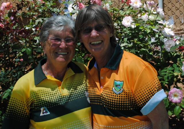 Women’s pairs champions Mary Bussell and Shirley Coffey. 