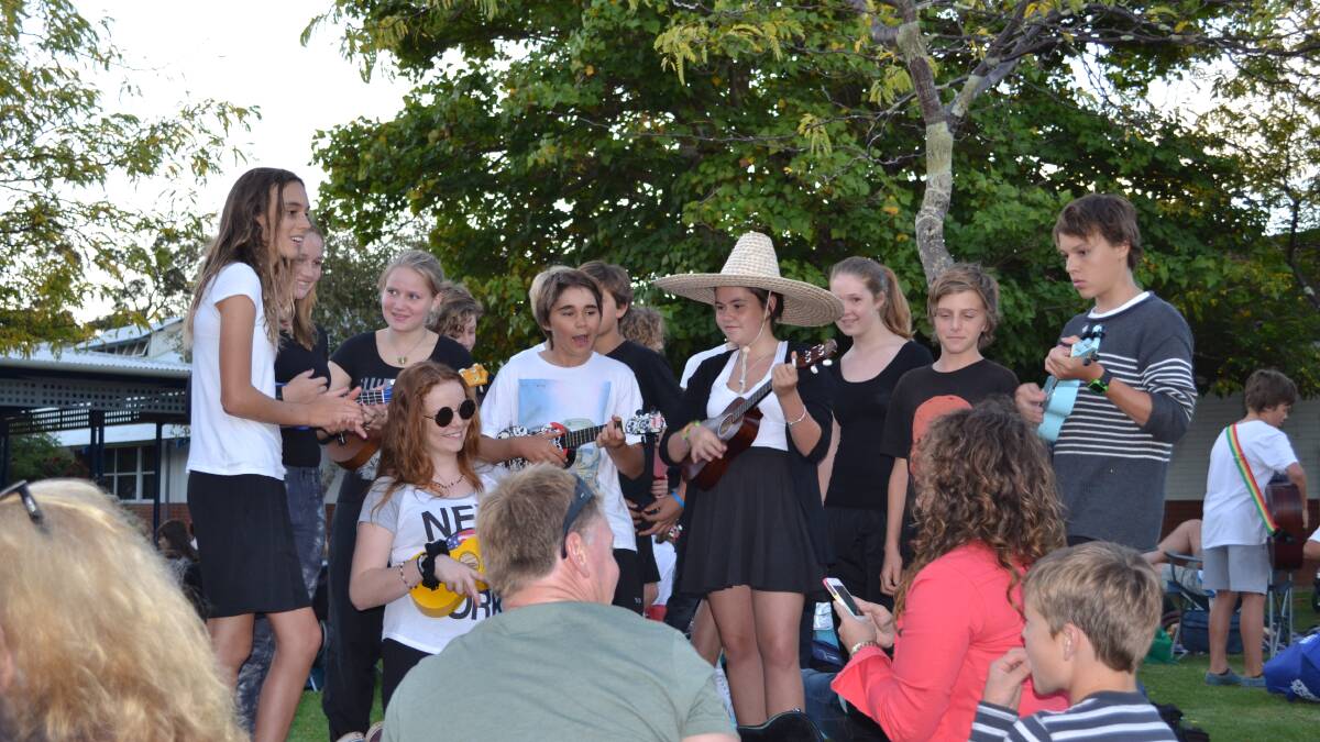 Parents, friends and students enjoy the Margaret River Senior High School's Big Band Picnic.