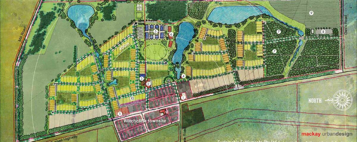 The Witchcliffe Eco Village concept plan, dated September 2014. Source: Witchcliffe Eco Village website: www.ecovillage.net.au