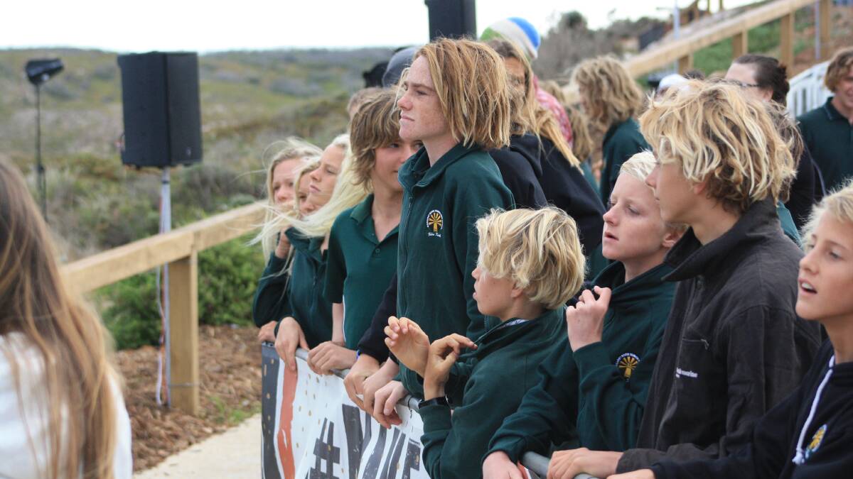 Margaret River students watch the comp.