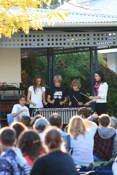 Parents, friends and students enjoy the Margaret River Senior High School's Big Band Picnic.