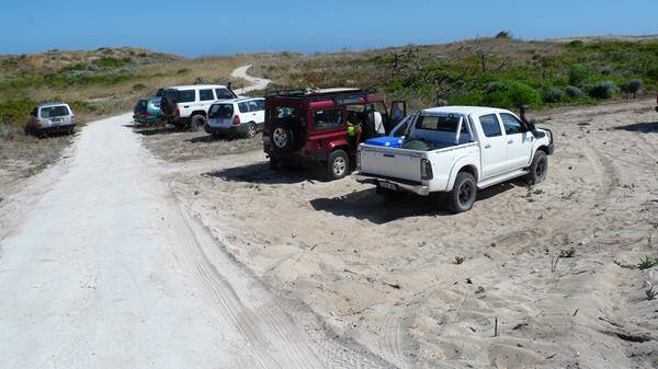 Cars were parked on top of Prevelly sand dunes during the Margaret River Pro. Photo: supplied