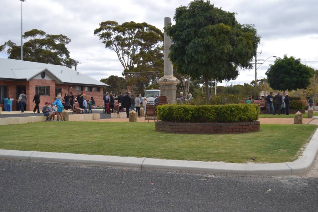 Broken lives: The Wagin War Memorial at this years Anzac commemorations.