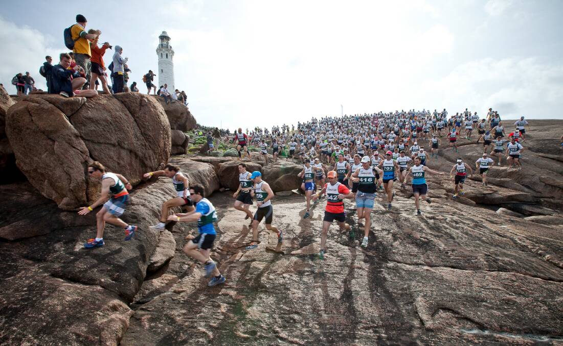 Competitors kicking off the Augusta Adventure race from Cape Leeuwin Lighthouse. Photo by Rapid Ascent.