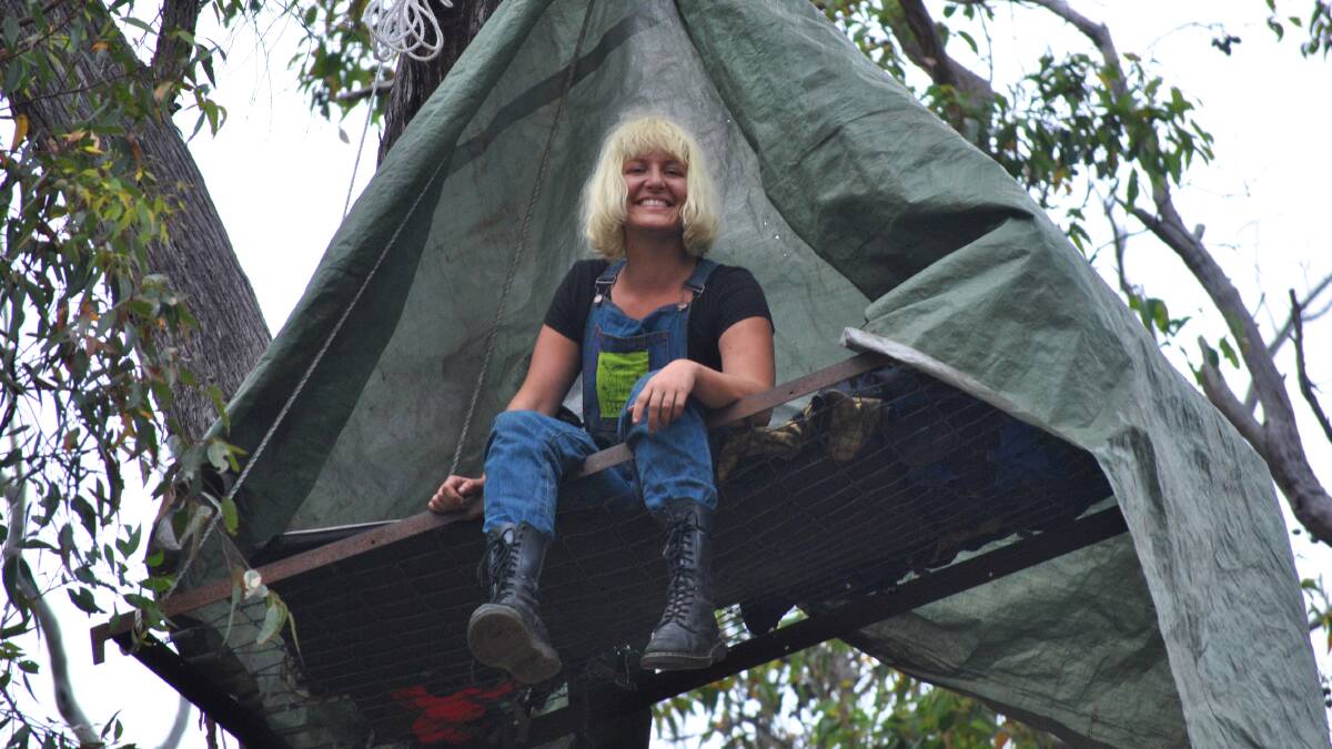 Claire Anderson climbed a tree and remained there for a day despite requests from police to come down. 