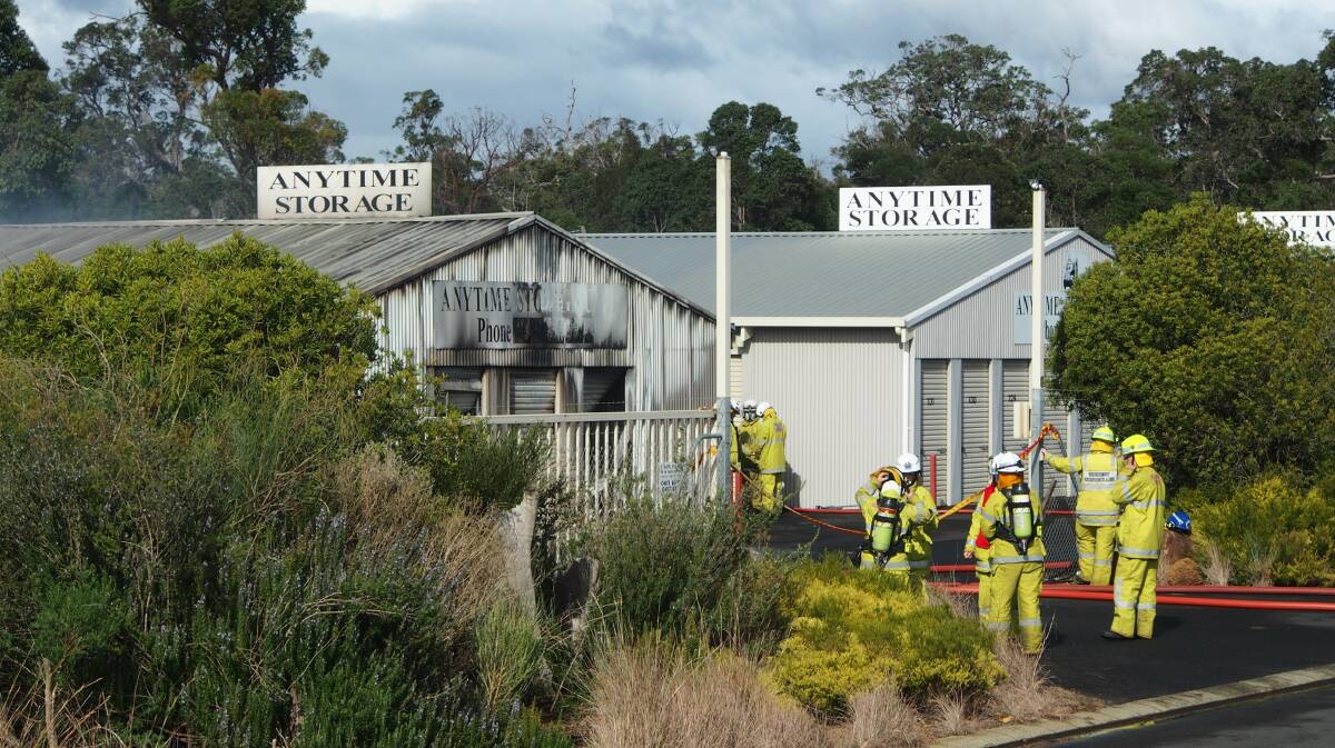 The fire at Anytime Storage has been labelled suspicious by investigators. 