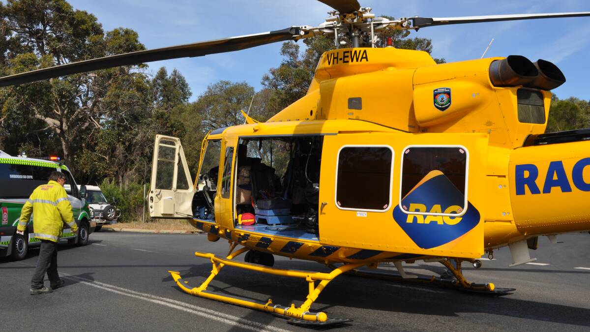 Two drivers were airlifted to Royal Perth Hospital.