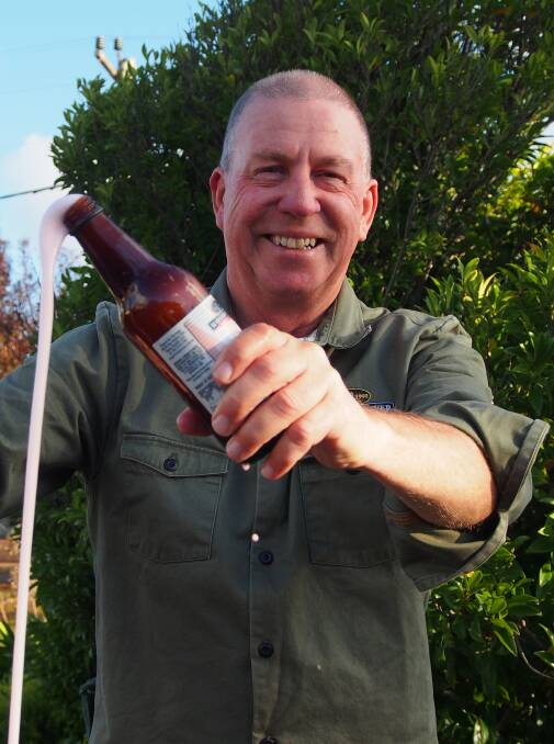 Bernard Ryan toasts his success with a bottle of Margaret River lemon, lime and bitters.