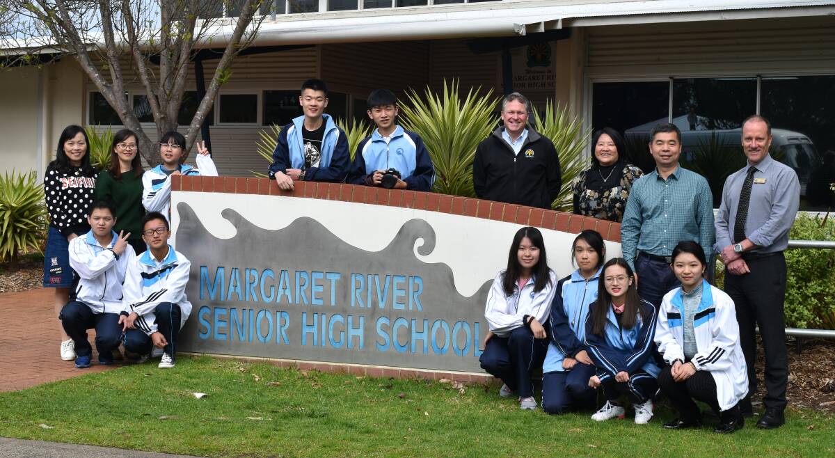 Warm welcome: Students and teachers from Haining No.1 High School are greeted by their Margaret River hosts. Photo: Nicky Lefebvre