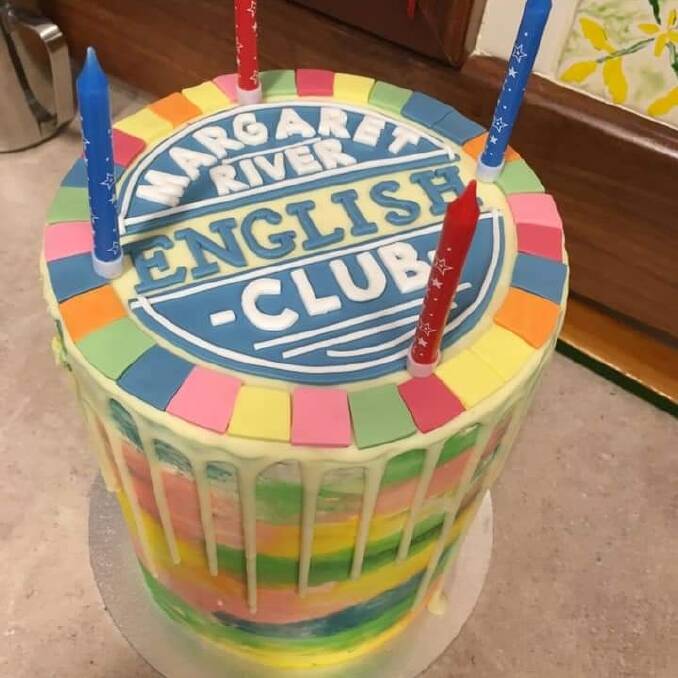Double digits: The celebration cake created by Grab A Spoon for the 10th anniversary of the Margaret River English Club. 