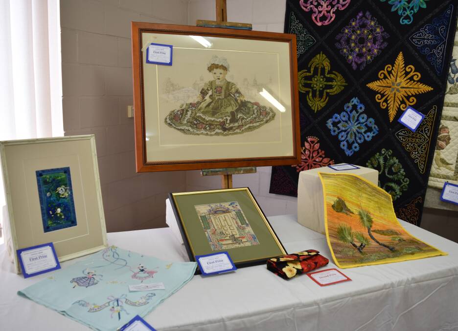 Crafty stuff: Quilts and needlework featured heavily in the art displays.