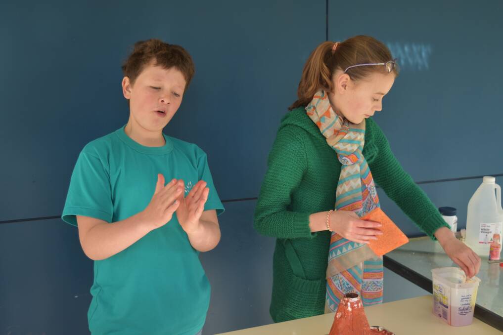 Students were required to explain their experiments and the science behind the results to other students of all ages.