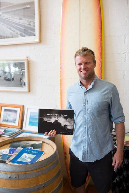 History: Champion surfer Taj Burrow was impressed with the collection. Photo: Kelly Harwood.
