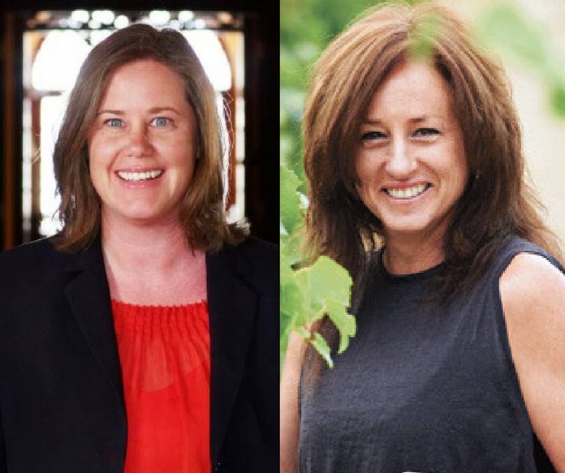 Janine Carter (left) of Voyager Estate and Virginia Willcock of Vasse Felix have been shortlisted in the Australian Women in Wine Awards. 