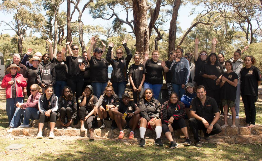 Valuable lessons: The Kambarang team with Josh Whiteland (front right) in Margaret River this weekend. Photo: Supplied. 