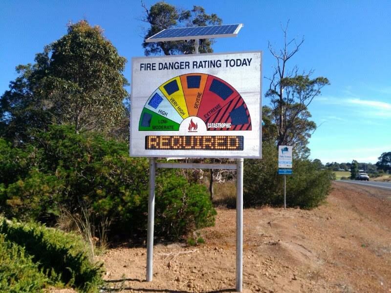 Daily updates: One of the new signs was installed at the entry to Cowaramup last week, with the next to be installed near Margaret River townsite. Photo: Supplied.