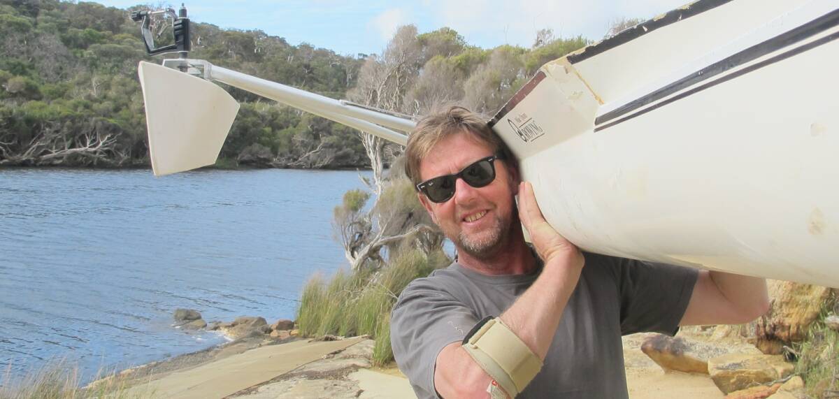 Oars the word: MR Rowing Club President Ben Aitken is encouraging locals to join the club on the shores of the river this weekend. Photo: Supplied.