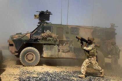 Fighting fit ... an Australian soldier in Afghanistan.