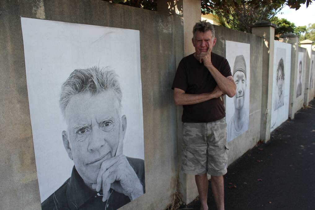 Pinup: Cartoonist Baz with his likeness.