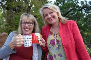 CUPPA FOR CANCER RESEARCH: Artists Deanne Haddow and Karin Luciano will support Australia’s Biggest Morning Tea in Cowaramup by donating artworks for auction.