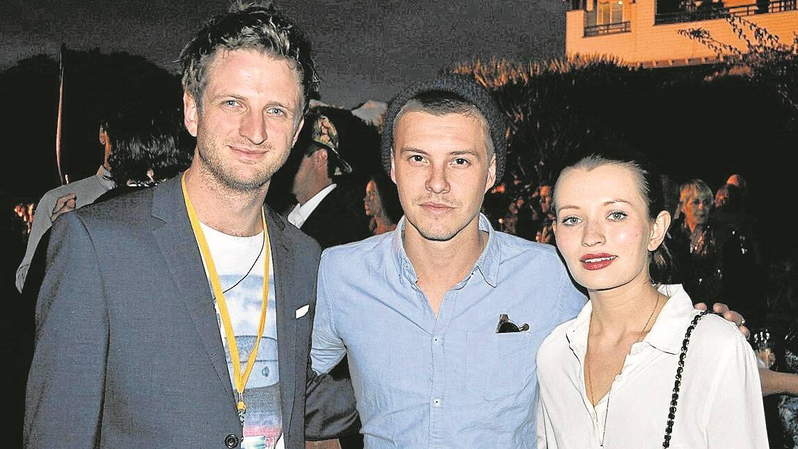 Drift stars Aaron Glenane and Xavier Samuel accompanied by actress Emily Browning (from Ned Kelly and A Series of Unfortunate Events) at the Australian premiere of Drift at Caves House in Yallingup.