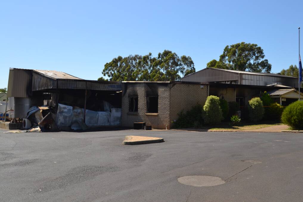 SUSPICIOUS: The Fonti Farm cheese factory went up in flames in the early hours of Saturday, in a matter of suspected arson.