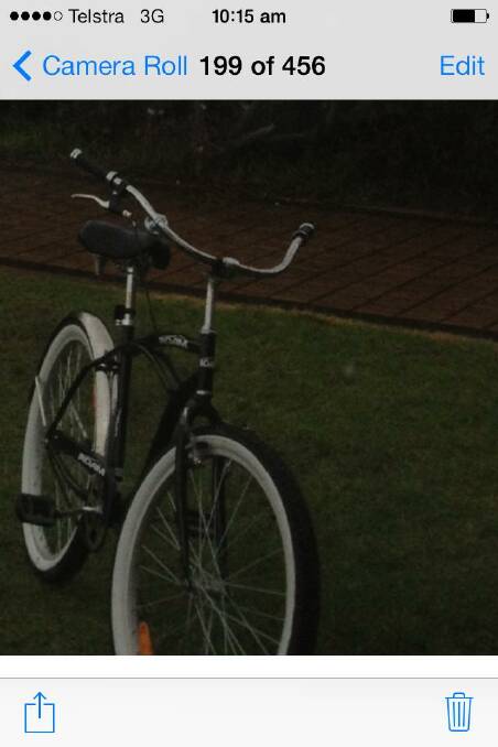 Missing: A photo of Richard Lowe's bike. The reward for finding the person who stole it is $100,000.